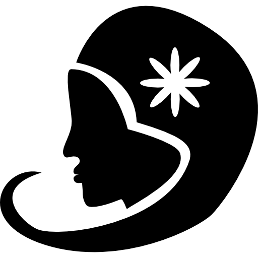 simbolo-de-forma-de-cabeza-de-mujer-virgo
